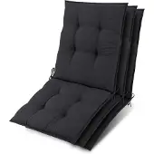 Beautissu 3er Set Sun-NL Niederlehner Auflage 100x50x8cm Anthrazit