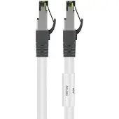 Dsit RJ45 Netzwerkkabel S/FTP (PiMF), mit CAT 8 Rohkabel, Weiß, 5m