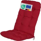 Beautissu 8er Set Hochlehner Auflagen Flair HL, 120x50x8cm, Rot