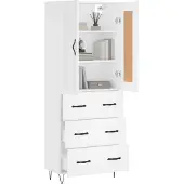 vidaXL Highboard Weiß 69,5x34x180 cm Holzwerkstoff