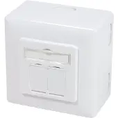 Dsit CAT5e UTP / STP Aufputzdose, weiß