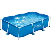Summer Waves Pool Aufstellpool 260x160x66 cm Familienbad blau