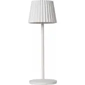 Lucide Wiederaufladbare Tischlampe Justine Weiß mit Ladestation