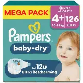 Pampers Baby Dry Gr. 4+ Maxi Plus 10-15kg Windeln XXL Pack 126 St