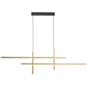 Zumaline LED-Pendelleuchte 1600 lm 3000+4000+6000K Gold EDGE 22008P-BK/GD