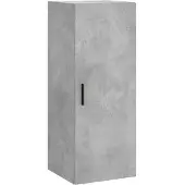 vidaXL Wandschrank Betongrau 34,5x34x90 cm