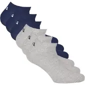 FILA Unisex Sneaker Socken, 6er Pack - Invisible, kurze Socken, Logo (2x 3 Paar)