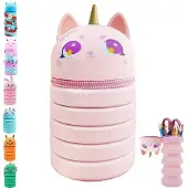 OEM Kinder Etui Silicone rosa mit Stifthalter