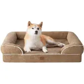 OEM Orthopädisches Hundebett 91x68x15cm, Wasserdicht, Antirutsch, Hochrand, Braun