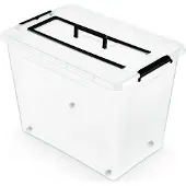 Orplast Simple Box Vorratsbehälter, 80 l mit Henkel, transparent
