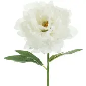 Party Deco 24x Künstliche Blume - Pfingstrose, 35 cm, weiß