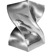 Invicta Beistelltisch TWIST - 30cm silber Aluminium poliert Sitzhocker Modern Design