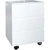 Invicta Rollcontainer BIG DEAL - 45cm weiß Hochglanz 3 Schubladen modern
