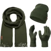 Rock Creek Schal Mütze Handschuhe Set Winterset