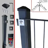 FA-Bausysteme Doppelstabzaun Anthrazit 6-5-6 Plättchen 830 mm 47,5 m