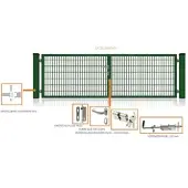 FA-Bausysteme Doppelflügeltor Moosgrün 4500 x 1600 mm