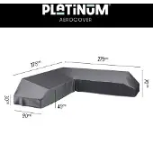 AeroCover Schutzhülle für Eck-Lounge - L-Form - Platform