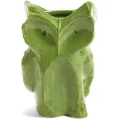 Serax Vase Owl S Midnight Creatures Green 16,5 x 15,5 x 23 cm