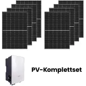 HOME DELUXE Solaranlage Komplettset 3000W - SUNIQ Photovoltaikanlage Set 3000W – 8x Solarpanel + Sungrow SG3.0RT Wechselrichter – PV-Komplettsystem für Eigenverbrauch