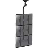 KIMEX - Deckenhalterung für 3 TV-Bildschirme 43''-55'' - Höhe 225cm