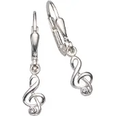 Firetti Ohrhänger 925/- Sterling Silber Zirkonia weiß 2,5cm Glänzend ZEEme Weiß
