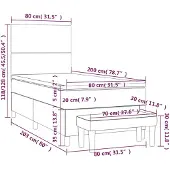 vidaXL Boxspringbett mit Matratze Cappuccino-Braun 80x200cm Kunstleder