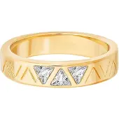 Cai Ring 925/- Sterling Silber Zirkonia Glänzend CAI Gelb