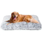 OEM Großes Hundebett XL, Waschbar, Grau, 105x70cm, Plüsch