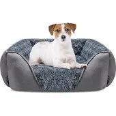 OEM Weiches rosa Hundebett mittelgroß antirutsch waschbar 63x53x20cm