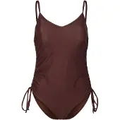 Pieces Pcbaomi Geraffter Badeanzug | Braun | L