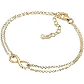 Elli Armband Infinity Symbol Love Unendlich 925 Sterling Silber Elli Gold