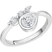 Zeeme Ring 925/- Sterling Silber Zirkonia weiß Glänzend ZEEme Weiß