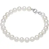 Valero Pearls Armband - Sterling Silber Perlen-Armband Süßwasser-Zuchtperl - Gr. 21 CM - in Weiß - für Damen