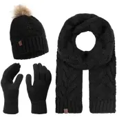 Rock Creek Schal Mütze Handschuhe Set Winterset