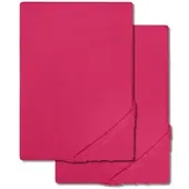 Setex Feinbiber Spannbettlaken pink 90 x 200 cm Doppelpack