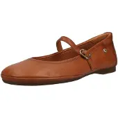 Pikolinos für Damen. W2S-2631CO Carmona Ballerinas aus braunem Leder (37), Wohnung, Schnalle, Lässig