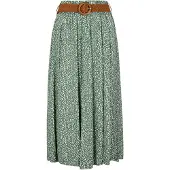 Apricot Maxirock "Gepunkteter Maxirock mit Gürtel", Damen, Gr. XS (34), grün, gewebt, Obermaterial: 100% Viskose CV., gepunktet, normal, Röcke Maxirock, mit Gürtel