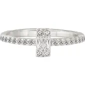 Cai Ring 925/- Sterling Silber Zirkonia Glänzend CAI Weiß