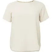 ONLY Carmakoma Shirtbluse "CARVICA SS TOP WVN NOOS" Materialmix, regular fit