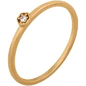 Cai Ring 925/- Sterling Silber Zirkonia Glänzend CAI Gelb