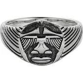 Cai Ring 925/- Sterling Silber Matt Silbergrau
