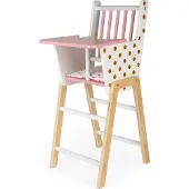 Janod Candy Chic - Holz Kinderstuhl für Puppen - Rosa Gold Weiß