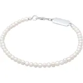 KUZZOI Armband Süßwasserperlen Klassisch Schlicht 925 Silber Kuzzoi Silber