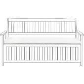 Beliani Auflage für Gartenbank Cremeweiß Stoff mit Befestigung Reißverschluss Einfarbig UV-Beständig Outdoor Gartenausstattung Dickes Sitzkissen