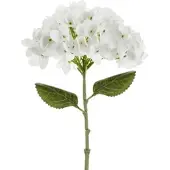 Party Deco 24x Künstliche Blume - Hortensie, 35 cm, weiß