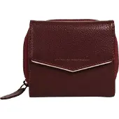 Bruno Banani Geldbörse , Damen, rot, Leder, leicht glänzend, unifarben, Kleinlederwaren Geldbörse, echt Leder