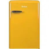 Amica KS 15613 Y, Kühlschrank mit Gefrierfach im Retro Design, 85 cm Höhe, honey yellow,