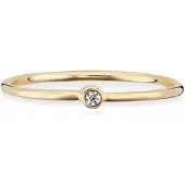 Cai Ring 925/- Sterling Silber Zirkonia weiß vergoldet Gelb