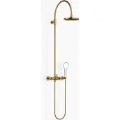Dornbracht TARA Showerpipe mit Brausebatterie ohne Handbrause, flowReduce, 26632892-39, Farbe: Dark Brass gebürstet