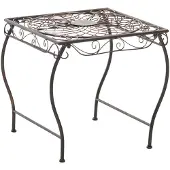 CLP Gartentisch aus Eisen Zarina Beistelltisch im Jugendstil für Terrasse und Balkon bronze